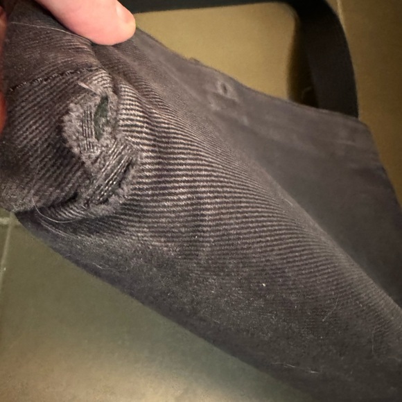 KNOMO LONDON TROON Slim Messenger Laptop Bag Brown Canvas Leather Satchel - Picture 10 of 17